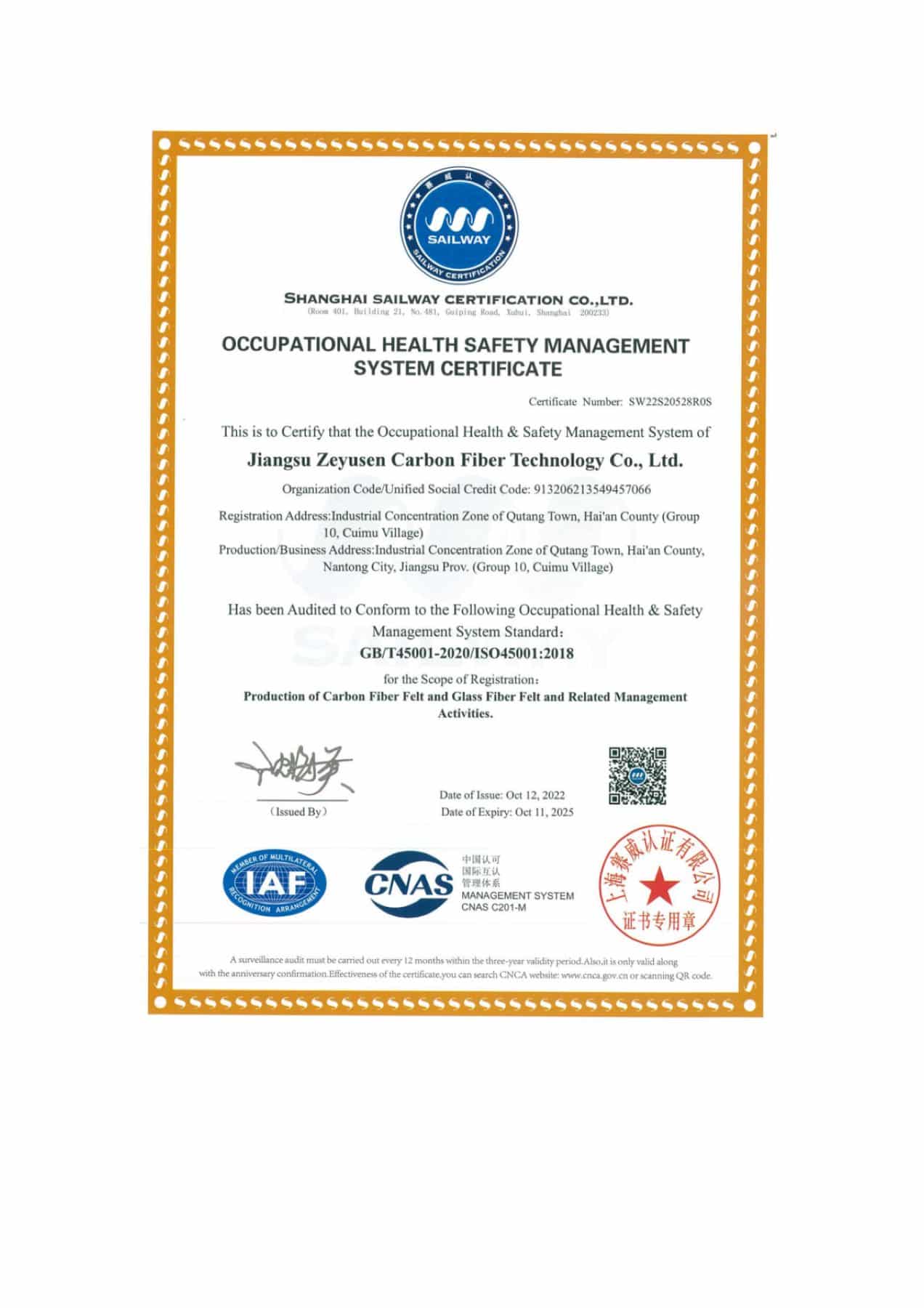 ISO 45001 Occupational Health & Safety (EN)